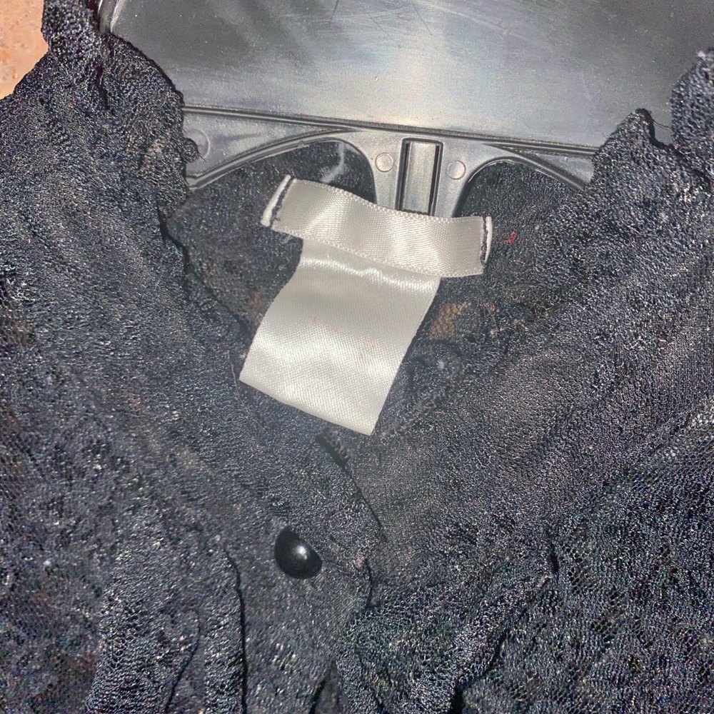 Y2K black lace blouse - Picture 2 of 4